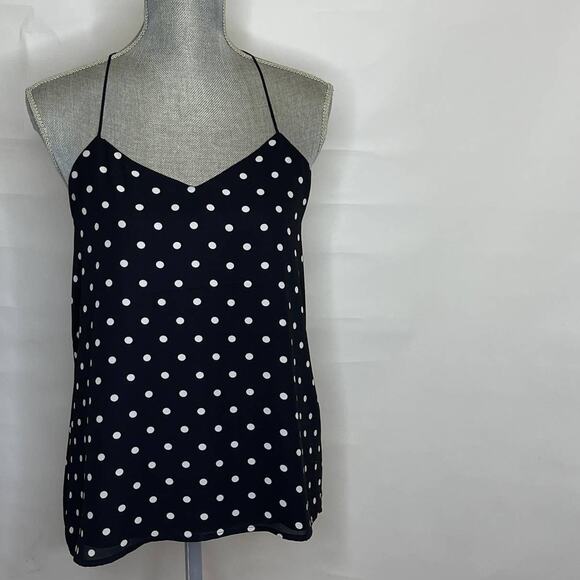 Express Spaghetti Strap Keyhole back Polka Dot Tank size S - Picture 5 of 9
